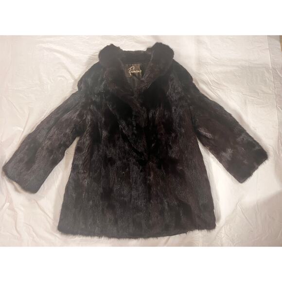 Vintage Robinson’s Fur Coat Jacket, Woman Size: M - Brown - Picture 14 of 15